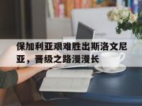 DB体育娱乐平台-保加利亚艰难胜出斯洛文尼亚，晋级之路漫漫长